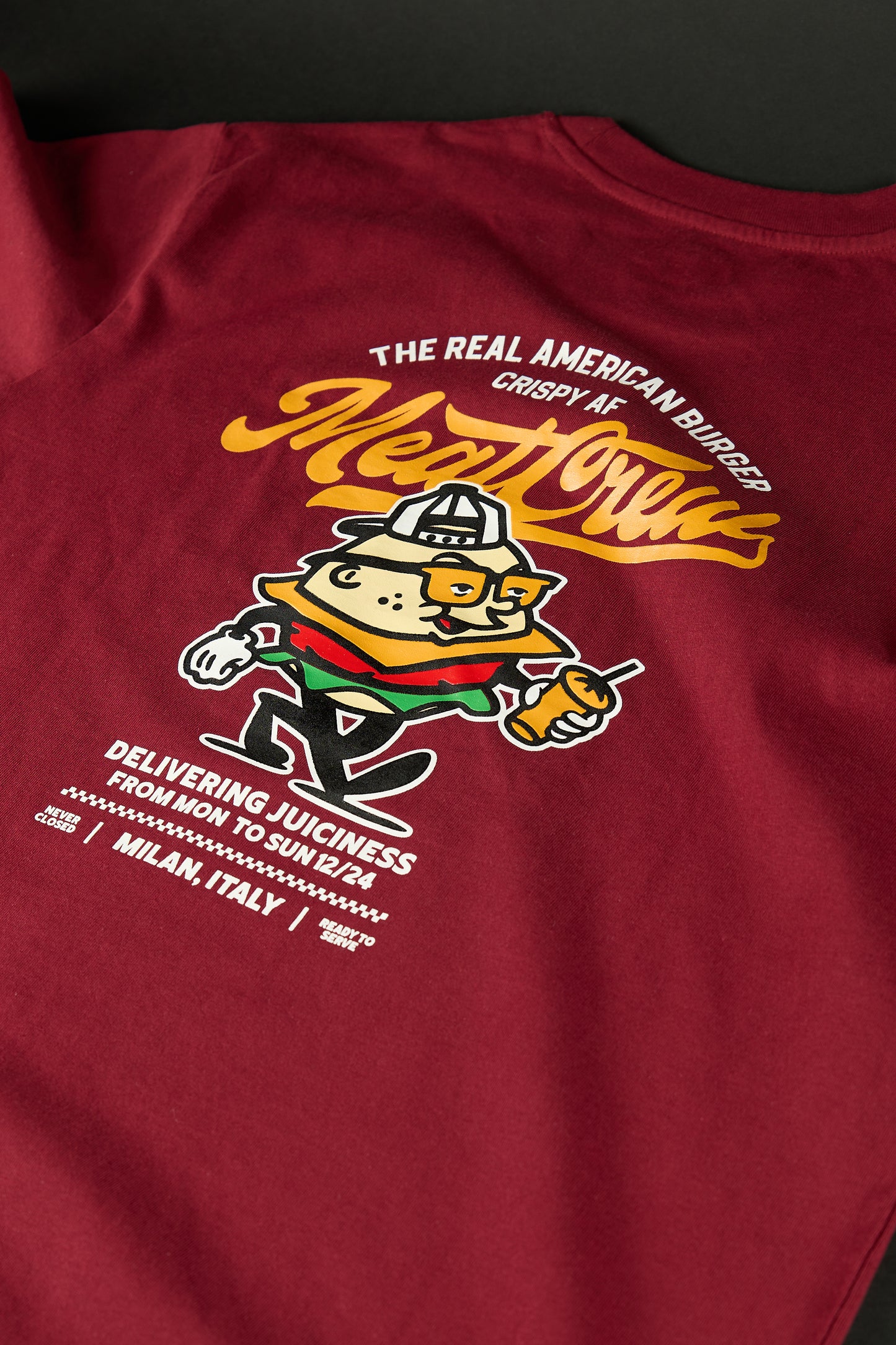 BurgerMan Burgundy Tee